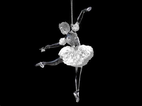 ballerina ornament glass|spun glass ballerina ornament.